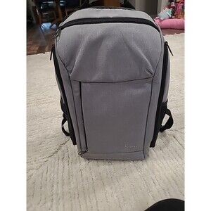 Slotra Laptop Backpack 15.6" with Camera Case and USB Charging Port Gray Travel